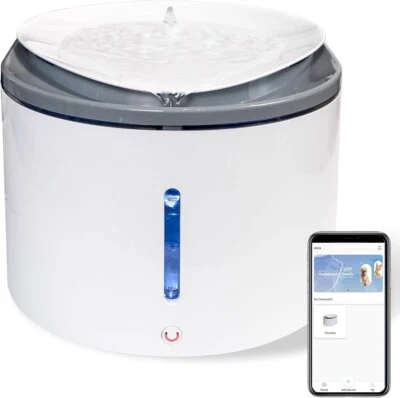 Cat Water Fountain, 2.3L /82oz Pet Water Dispenser, Automatic with App, Quiet Foto 1 de 4