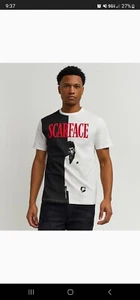 Exclusive New Reason x Scarface Split Movie Shirt Black/White Size Large - Picture 1 of 3
