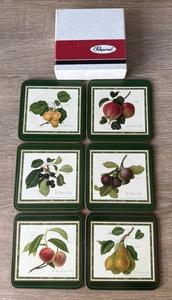 Set 6 sottobicchieri frutta vintage Pimpernel Hooker in scatola - Foto 1 di 18