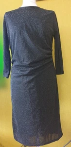 Damen Lurexkleid Mod. Janina Gr. M in Schwarz mit Silberglanz - Bild 1 von 4