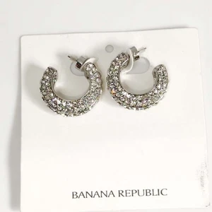 30mm Banana Republic Statement Hoop Earrings Chic Women Party Vacation Jewelry - Picture 1 of 4