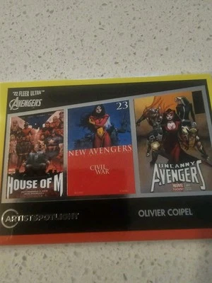 Tarjeta Fleer Ultra Marvel Avengers Artist Spotlight 2022 #AS-8 Olivier Coipel Foto 1 de 2