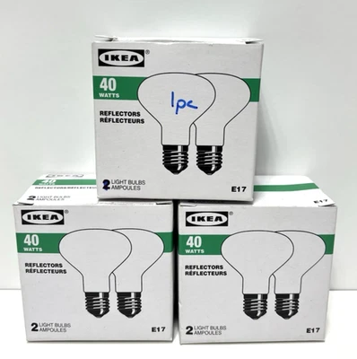 IKEA 5pc 40W Reflector LED Bulbs E17 Candelabra Base One Box Missing 1 Bulb - Image 1 of 4