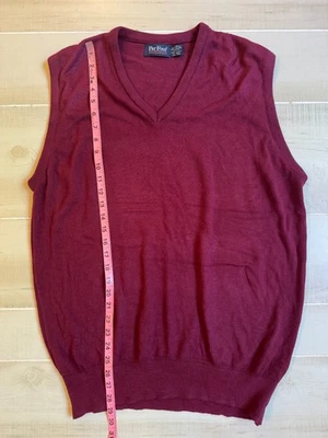 Par Four Sportswear maroon v neck sleeveless sweater vest Orlon  size 2XLT men's - Image 1 of 3
