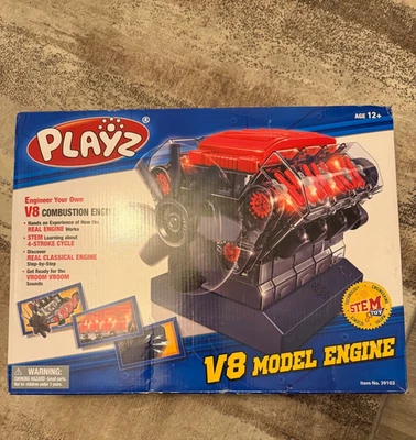 Playz V8 Combustion Engine Model Kit - Working Replica, STEM Learning - Image 1 of 4