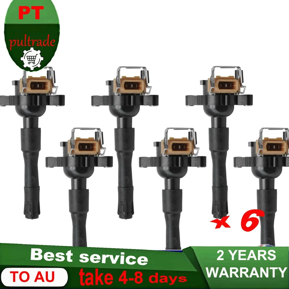 6* 12131748018 For Ignition Coils 1996-02 E36 E46 E39 E38 X5 Z3 Z8 12137599219 - Image 1 of 4