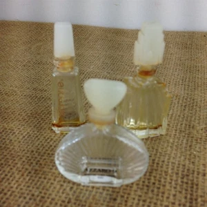 Vintage 3 Parfum Flakons Klarglas Miniatur leer Pheromon Azzaro weiß Stopfen - Bild 1 von 7