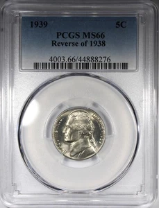 1939-P Reverse of 1938 Jefferson Nickel PCGS MS66 Scarce Gem Quality - Picture 1 of 2