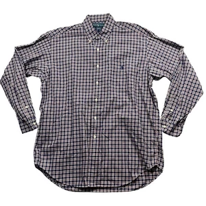 Ralph Lauren Large Blake Long Sleeve Plaid Button Up Button Collar Front Pocket - Picture 1 of 5