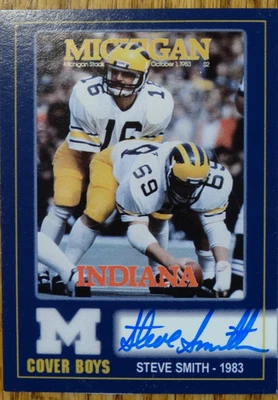 2004 TK LEGACY Michigan Wolverines  Steve Smith AUTO  #MC8  1983 M Cover Boys - Image 1 of 2