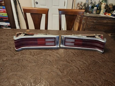 Pair Orig. 1974-1976 Plymouth Valiant Scamp Tail Lights & Bezels Left & Right. - Image 1 of 4