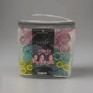 CONAIR Brush Rollers Light & Bouncy Curls 36 pcs with Pins CURLS CURLS CURLs - Picture 1 of 5