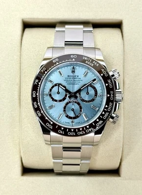 NUEVO 2025 Rolex Daytona 40 mm 126506 platino azul hielo diamante esfera baguette Foto 1 de 4