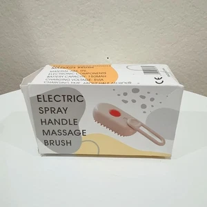 Elektrische Sprühgriff Massagebürste für Haustiere Katzen & Hunde Wiederaufladbar Weiß Neu im Karton - Bild 1 von 7