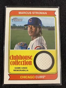 2023 Topps Heritage Clubhouse Collection Marcus Stroman Game Used Jersey Relic - Picture 1 of 2