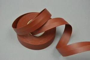 Correa de recorte de cinta plegable plana marrón de 20 mm cuero PU vegano - Imagen 1 de 2