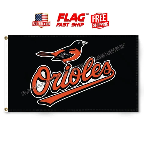 Baltimore Orioles Flag 3X5 Baseball Banner Old School Logo FREE USA Shipping Cover
