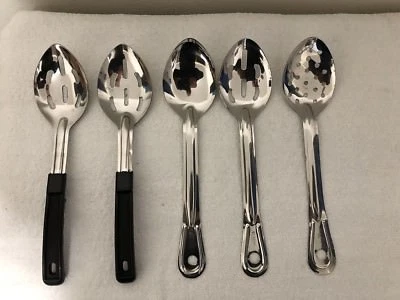 NEW LOT OF 5 BASTING SPOONS 11" L, STAINLESS STEEL - Image 1 of 4