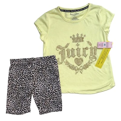 JUICY COUTURE Girls 2PC or 4PC Short Sleeve Pajama/Sleepwear Sets; Sz 6/6X,8,10 - Image 1 of 4