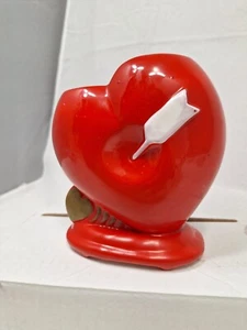 Vintage 6" Heart & Arrow Planter Valentine's Day Kitsch Vase Relpo Japan 1960s - Picture 1 of 7