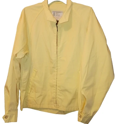 Chaqueta antiniebla London vintage para hombre amarilla cuello cremallera completa talla 40 LARGA Foto 1 de 4