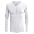 Men's Slim Fit Thermal Undershirt with Button Henley Design Versatile Piece