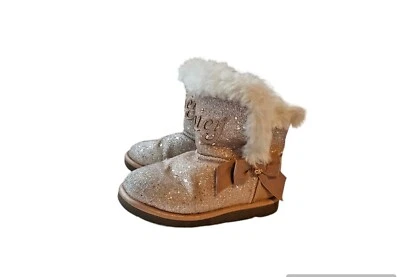 EUC Juicy Couture Toddler Girl's "Lil Windsor" Faux Suede Fur Boots Size 9 - Image 1 of 4