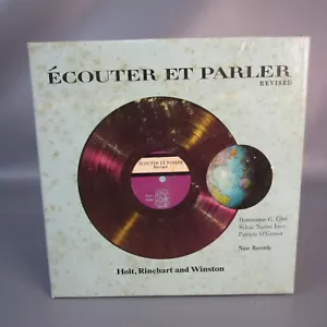 Ecouter Et Parler Revised 1968 French Dialog Language Learning 9 Records Box Set - Picture 1 of 6