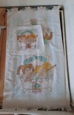 Vintage 1983 Cabbage Patch Kids 38 x 22 bath towel and washcloth set 