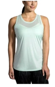 Canotta Brooks donna nuova con etichetta Activewear Stealth Racer Back verde chiaro come nuova media - Foto 1 di 2