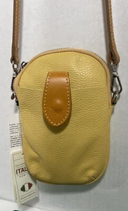 Divina Firenze Fine Top Leather Art. Amanda Crossbody Purse Golden Miele  Italy - Picture 1 of 14