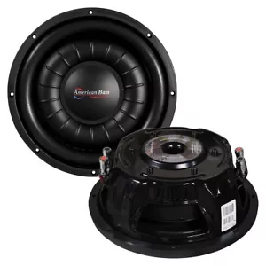 (2) AMERICAN BASS HAWK SLIM 10” SHALLOW-MOUNT DUAL 2-OHM SUB SUBWOOFERS (1 PAIR) - Picture 1 of 3