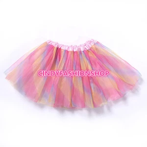 USA Girls Kids Tutu Party Ballet Dance Wear Dress Skirt Princess  Costume 2-7 Y - Picture 1 of 3