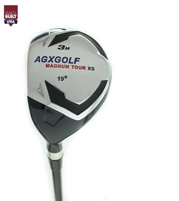 AGXGOLF LADIES PETITE (-1") LEFT HAND #3 HYBRID IRON wLADY FLEX STEEL SHAFT 19* - Image 1 of 2