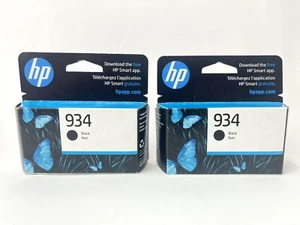 NUEVO 2x HP 934 Cartucho de Tinta Negra Genuino - EXP 05/2024 Sellado C2P19AN140 - Imagen 1 de 4