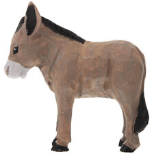  Miniature Donkey Figurine Wood Animal Statue Donkey Shaped Ornament Desktop