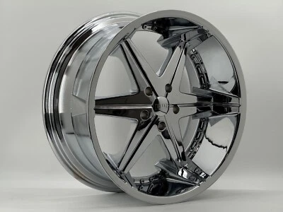 4pc 22" DUB Wheels STYLE  BIG HOMIE  22X10 ET 15 CHROME finish 5X127   #174 - Image 1 of 2