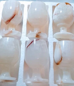 Onxy Marble Goblets Glasses for Wine Lovers And Champagne 5 By 3 Inches New - Picture 1 of 7