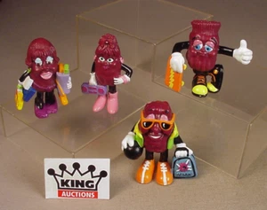 Vintage 1988 California Raisins 4 PVC Figuren Hardee's Toys Komplettsatz - Bild 1 von 5