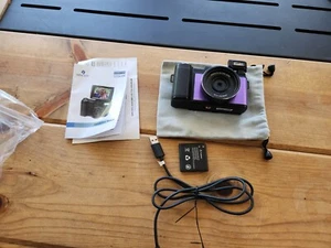 Minolta MND30 30MP 2.7K UHD 4X Zoom Digital Camera, Purple w/ Deco Camera Case - Picture 1 of 7