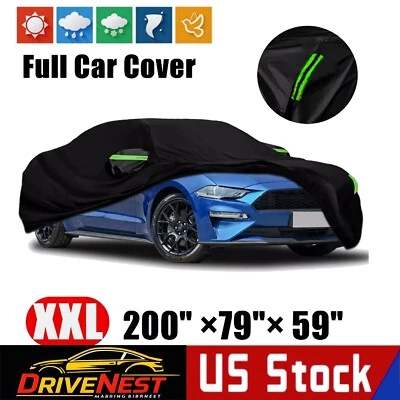 For Cadillac Sedan Full Car Cover Outdoor Waterproof Sun All Weather Protection Foto 1 de 4