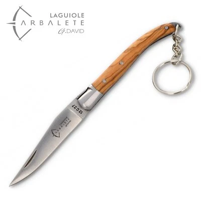 ARBALETE G. DAVID Arbalete David - 8cm Laguiole Taschenmsser Schlüsselanhänger - Olivenholz Messer