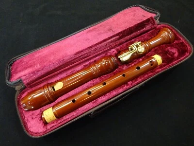 Yamaha YRT-43 Wooden Tenor Recorder Wind Instrument Working Good Used - Image 1 of 4