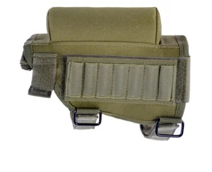 Adjustable Outdoor Tactical Butt Stock Rifle Cheek Rest Pouch Bullet Holder Bag - Picture 1 of 15
