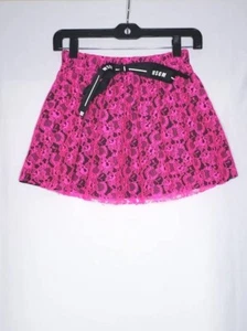 MSGM hot pink lace girl skirt 8Y w/ bow ribbon made in Italy excellent condition - Picture 1 of 7