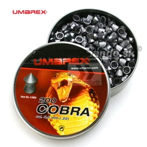 PIOMBINI UMAREX COBRA DIABOLO CAL 5.5 mm .22 TESTA a PUNTA 200 Pz PALLINI AIRGUN - Picture 1 of 1