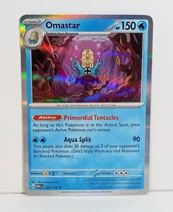 Omastar Pokemon TCG Scarlet & Violet 151 Card 139/165 2023 Holo Rare - Picture 1 of 3