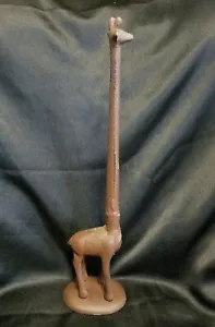 Hierro Fundido Jirafa Marrón África Safari 18.625" Alto - Imagen 1 de 3