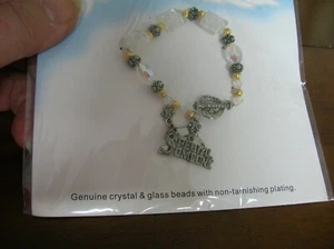 Special Someone charm on a stretch bracelet with genuine crystal and glass beads - Picture 1 of 6