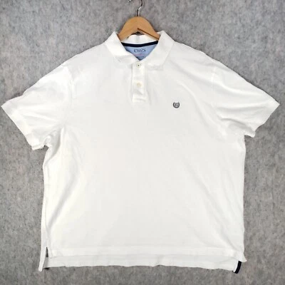 Chaps Polo Shirt Mens 2XL XXL White Crest Logo Preppy Smart Classic USA Top - Image 1 of 4